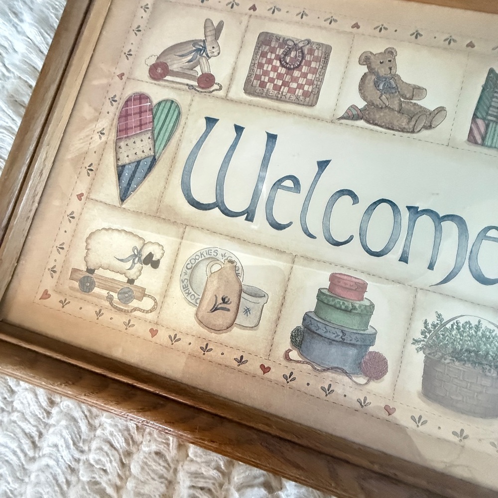 Rustic Brown Welcome Friends Sign - Picture 2 of 3